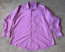 Chaps Long Sleeve Button Down Shirt Wrinkle Free Purple Mens Large 16-16.5 32/33