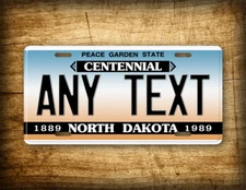 Personalized North Dakota Peace Garden License Plate ANY TEXT 6x12 Custom Tag