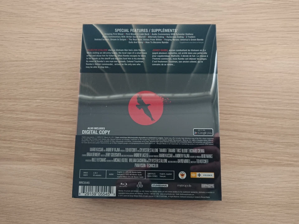 First Blood Rambo Mondo X Blu-ray Steelbook | Ken Taylor Future Shop | LIKE NEW - image 3 of 4