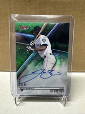 2018 Bowman's Best Josh Stowers Green Refractor /99 #B18-JST Auto