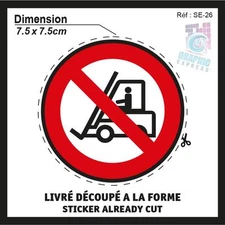 Forbidden Vehicle Handling - 7.5x7.5cm - Stickers Adhesive - SE-26
