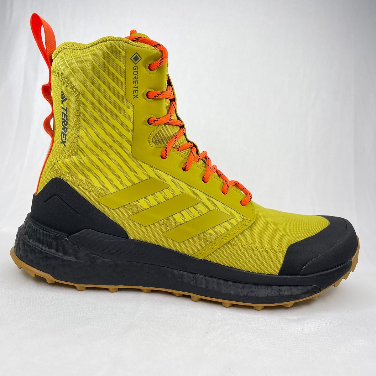 Adidas Terrex Free Hiker XPL GTX Pulse Olive Orange Mens 6.5 Wmns