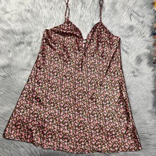 Vintage Morgan Taylor Intimates Pink Green Red Black Floral Slip