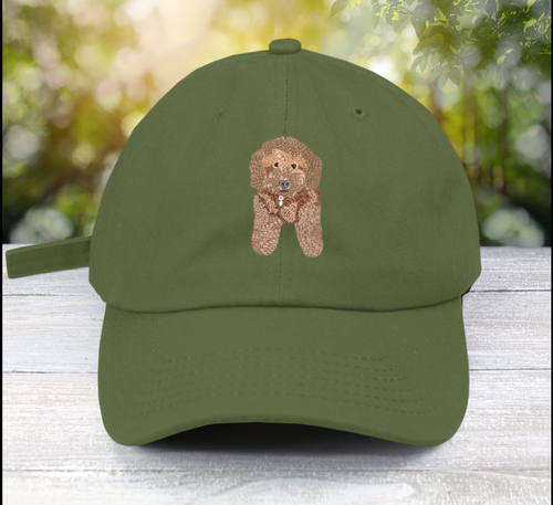 Mini Goldendoodle Embroidered Low Profile Baseball Cap Doodle Lover Dog Lover - Picture 6 of 17