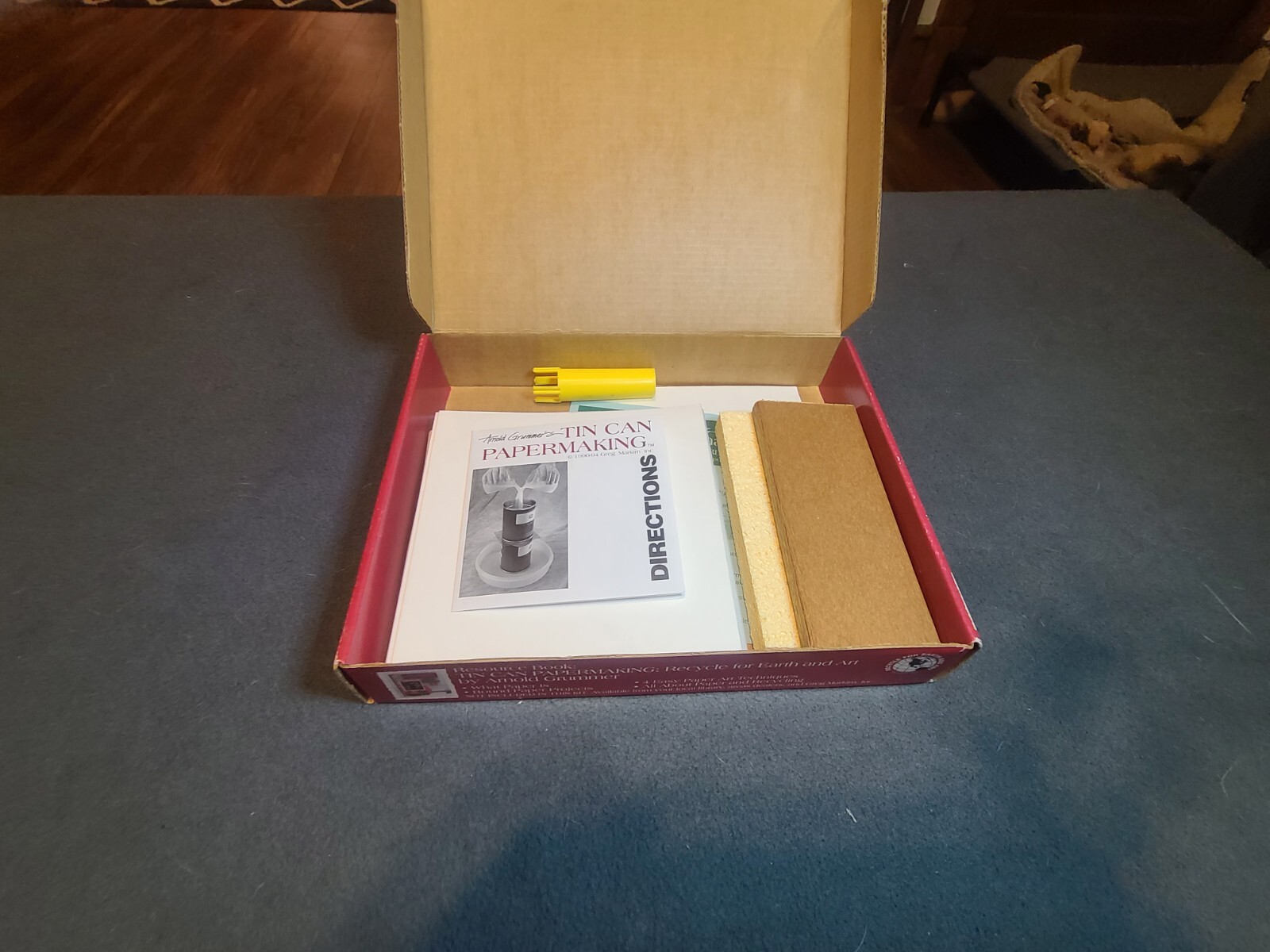 Vintage Arnold Grummer's 'Tin Can Papermaking Kit OPEN BOX eBay