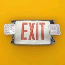 Lithonia Lighting ECRLEDM6 Exit Sign w/ Emergency Lights, 3.8W, Red