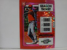 2022 Panini Chronicles Contenders Optic Pink Pulsar #14 Alejo Lopez Reds RC