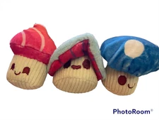 Bark Box Peace Fluff Alice Magic Mushrooms Plush Dog Toy Squeaker & Crinkle 3"