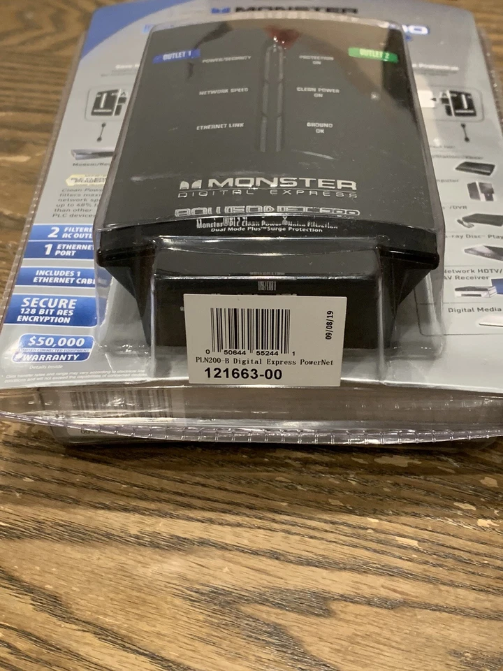 MONSTER POWERNET 200 Digital Express Ethernet Anywhere 200 Mbps Velocidad POWERLINE Foto 3 de 3