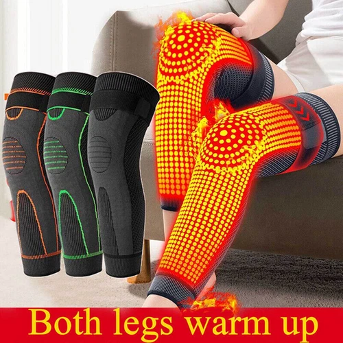 KNEECA Tourmaline Acupressure Selfheating Knee Sleeve Mugwort Detoxing Knee Pads - Picture 1 of 13