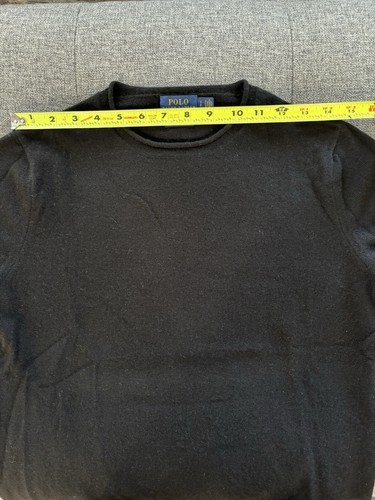Polo Ralph Lauren 100% Washable Cashmere Crewneck Sweater Womens S Black - Picture 15 of 15