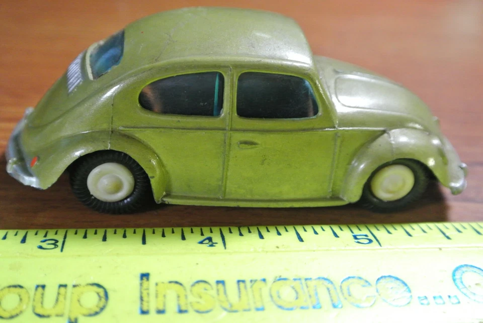 Gama Mini Mod Volkswagen Escarabajo VW Diecast 1:43 Vintage Verde Alemania Occidental Foto 2 de 4