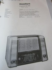 Schaltplan N Radio Stassfurt Imperial 50 WK 1939