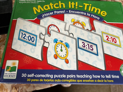 The Learning Journey Match It! Time Puzzle Teaching Material Set