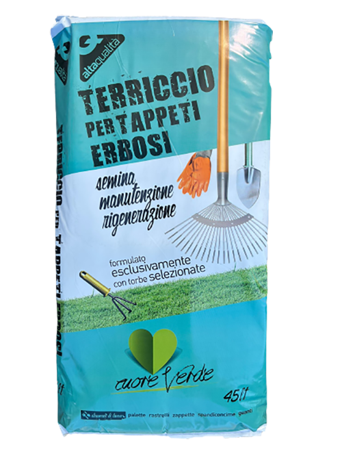 TERRICCIO TAPPETI ERBOSI LT50 SPECIFICO PER PRATI SPAZI VERDI E GIARDINI