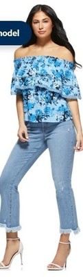 Sofia Jeans by Sofia Vergara Mayra Crop Flare High Rise Sz 6