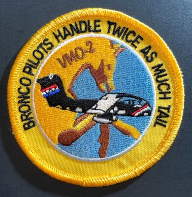 USMC VMO-2 Bronco Pilots Handle Twice As Much Tail Patch Iron-On/Sew-On New A281