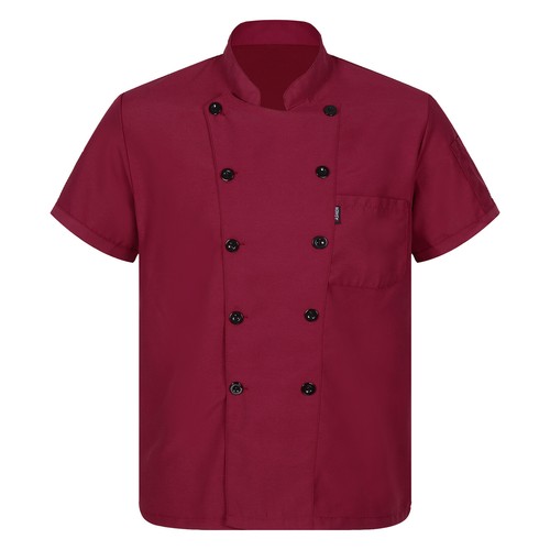 Mens Womens Long Sleeve Chef Jacket Coat Restaurant Kitchen Cook Shirt Work Tops - Picture 43 of 53