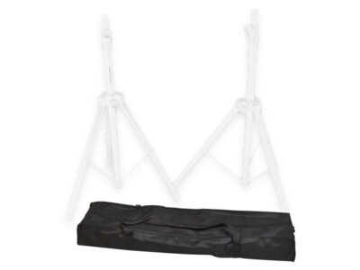Profi Lautsprecherständer Aluminium weiß (2 Ständer & Tasche)