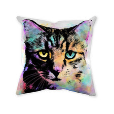 Throw Pillow Case Cushion cover Cat 618 multicolor art L.Dumas