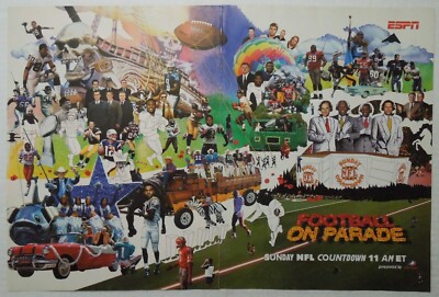 2003 ESPN Sunday NFL Countdown 2 Page Magazine Ad - Football On Parade