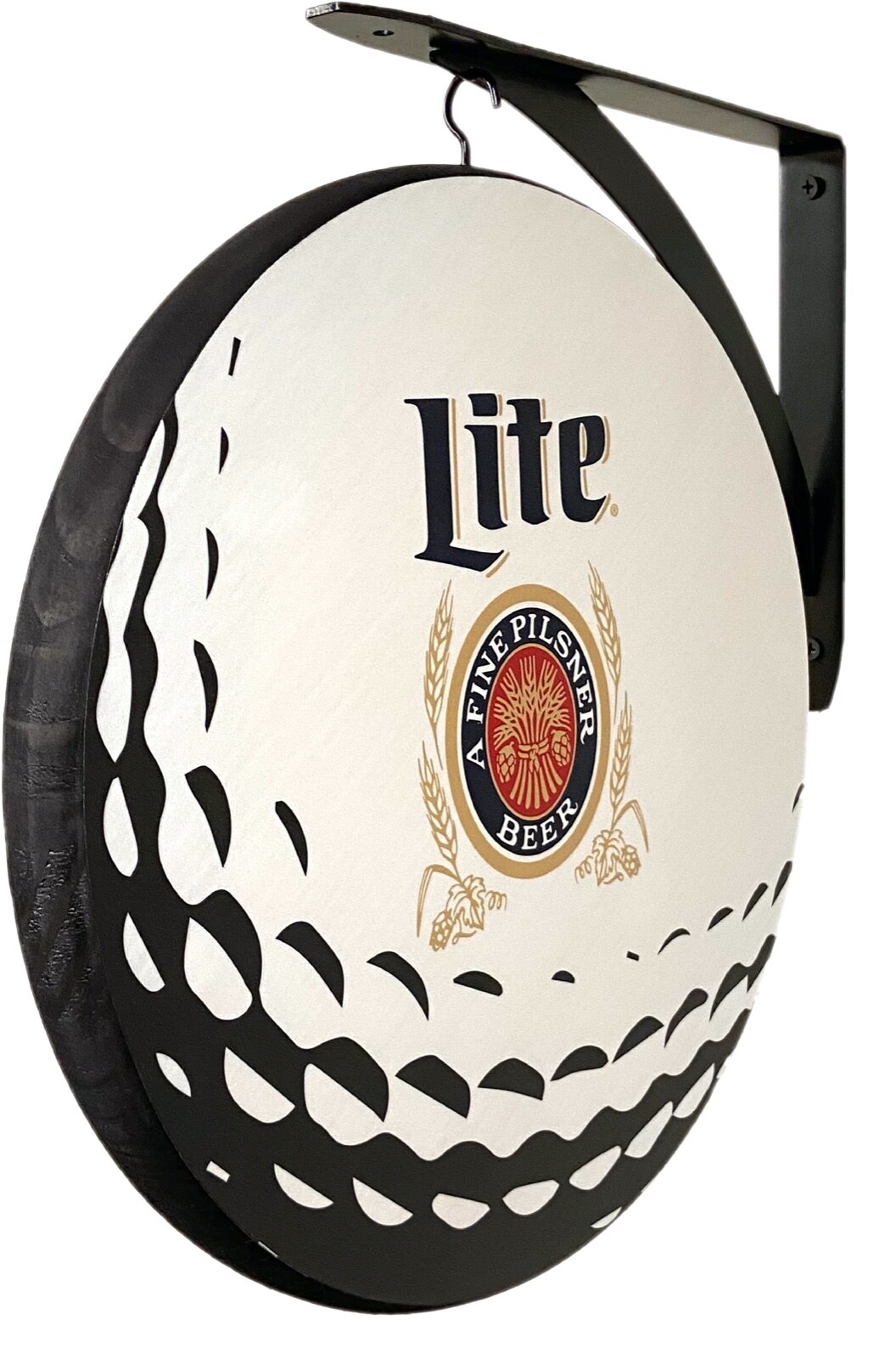 Miller Lite Golf Ball Double Sided 12" Pub Sign