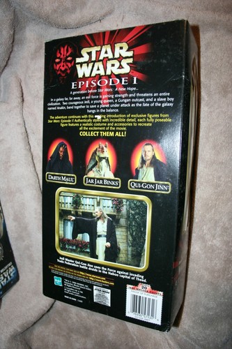 "Figura posable Qui-Gon Jinn 11"" Star Wars Episodio 1 Hasbro 1998" Sellada en caja - Imagen 2 de 5
