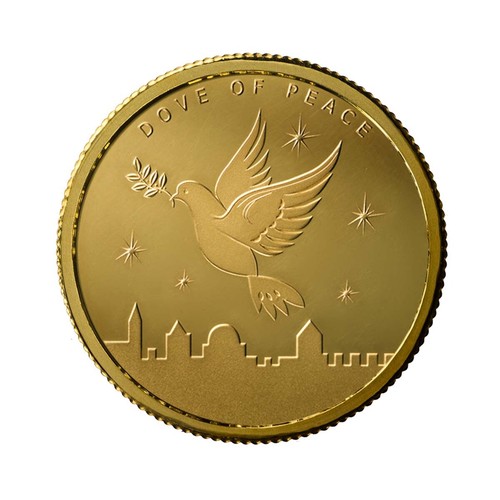 2022 Holy Land Mint Dove of Peace 1/2 oz Gold Round - In Mint Capsule