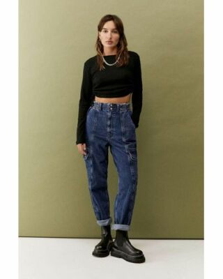 Urban Outfitters Damen blau Blaine dunkelmarine Jeans W29 L32 NEU KOSTENLOSER UK-VERSAND