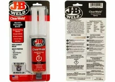 J-B Weld 50112 ClearWeld Quick-Setting Epoxy Syringe Clear - 25 ml New Free Ship