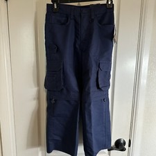 BSA Boy Scouts Youth Pants 6 Navy Switchback Uniform Cub Zip Off Shorts NWT