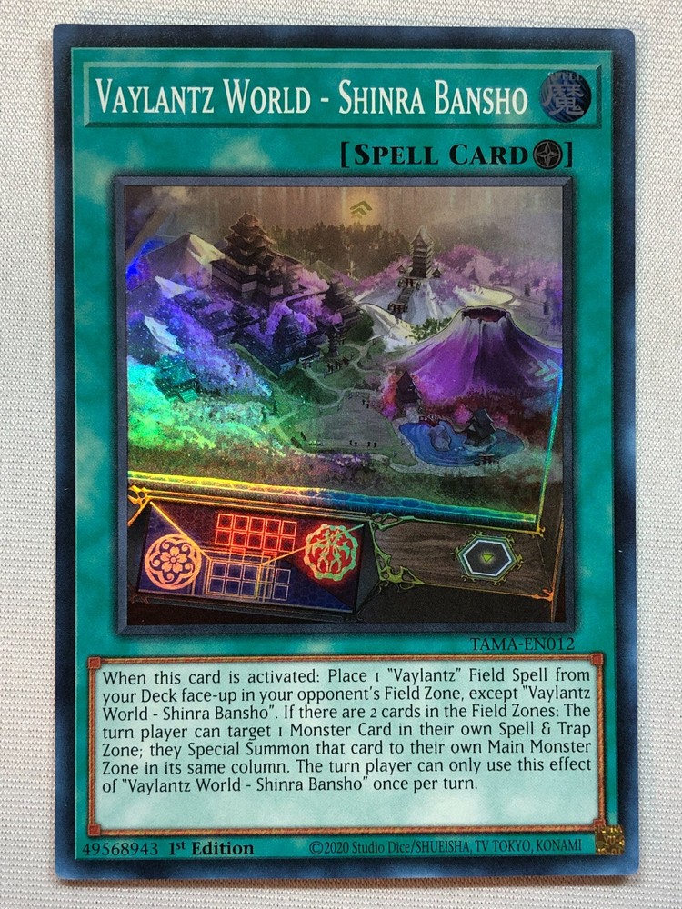 YuGiOh Tactical Masters Vaylantz World Shinra Bansho NM Mint Condition