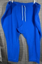 City Streets Mens 5XL Joggers Blue Drawstring Loungewear Cotton Blend