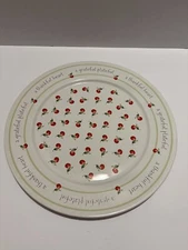 Giving Plate Hallmark "A Thankful Heart A Grateful Plateful” 12" Cherries