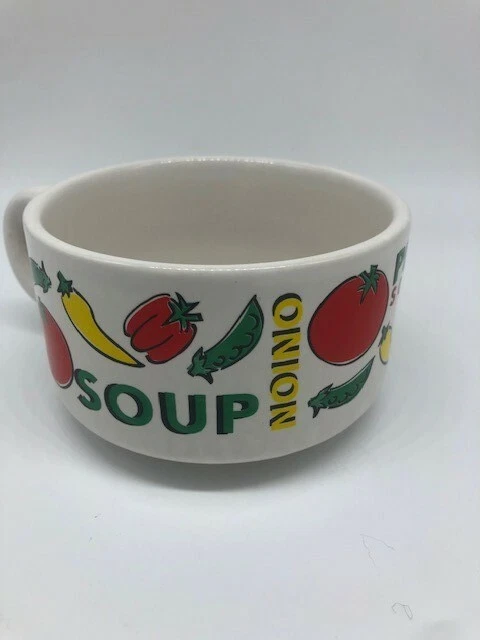 Taza de sopa caliente vintage Houston Harvest cereal café bebida caliente taza de sopa Foto 2 de 4
