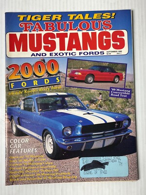 Fabulous Mustangs and Exotic Fords Magazine September 1989 Mustang Convertible