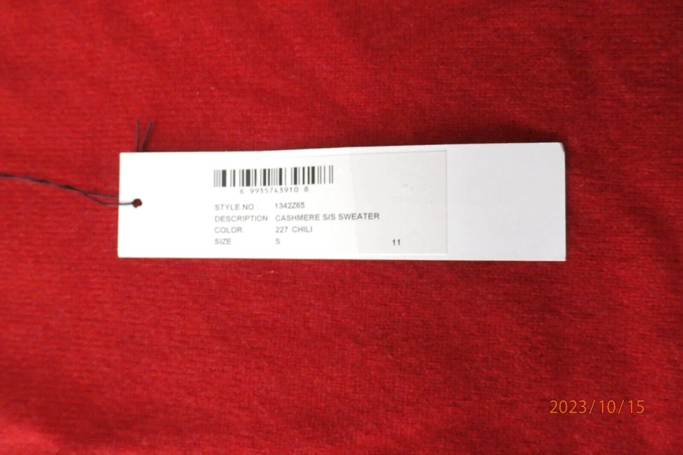 Nuevo con etiquetas Suéter Isda & Co 100% Cachemira Borde Enrollado Cuello Redondo Corto Slv S Chile F866 Foto 3 de 4