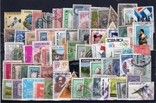 COSTA RICA LOT, 72 DIFFERENT STAMPS, MH - USED