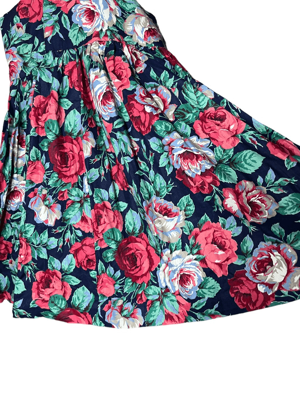 Vintage Handmade Flower Print Jumper Dress - image 4