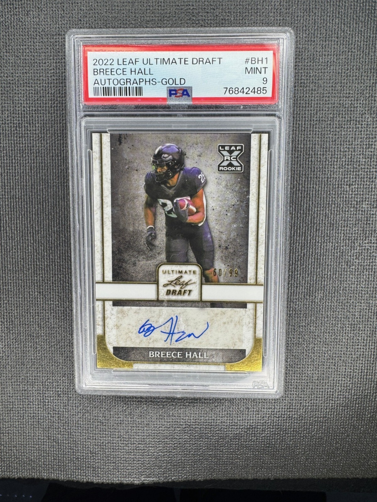 2022 Leaf Ultimate Draft - #BA-BH1 Breece Hall (AU, RC)