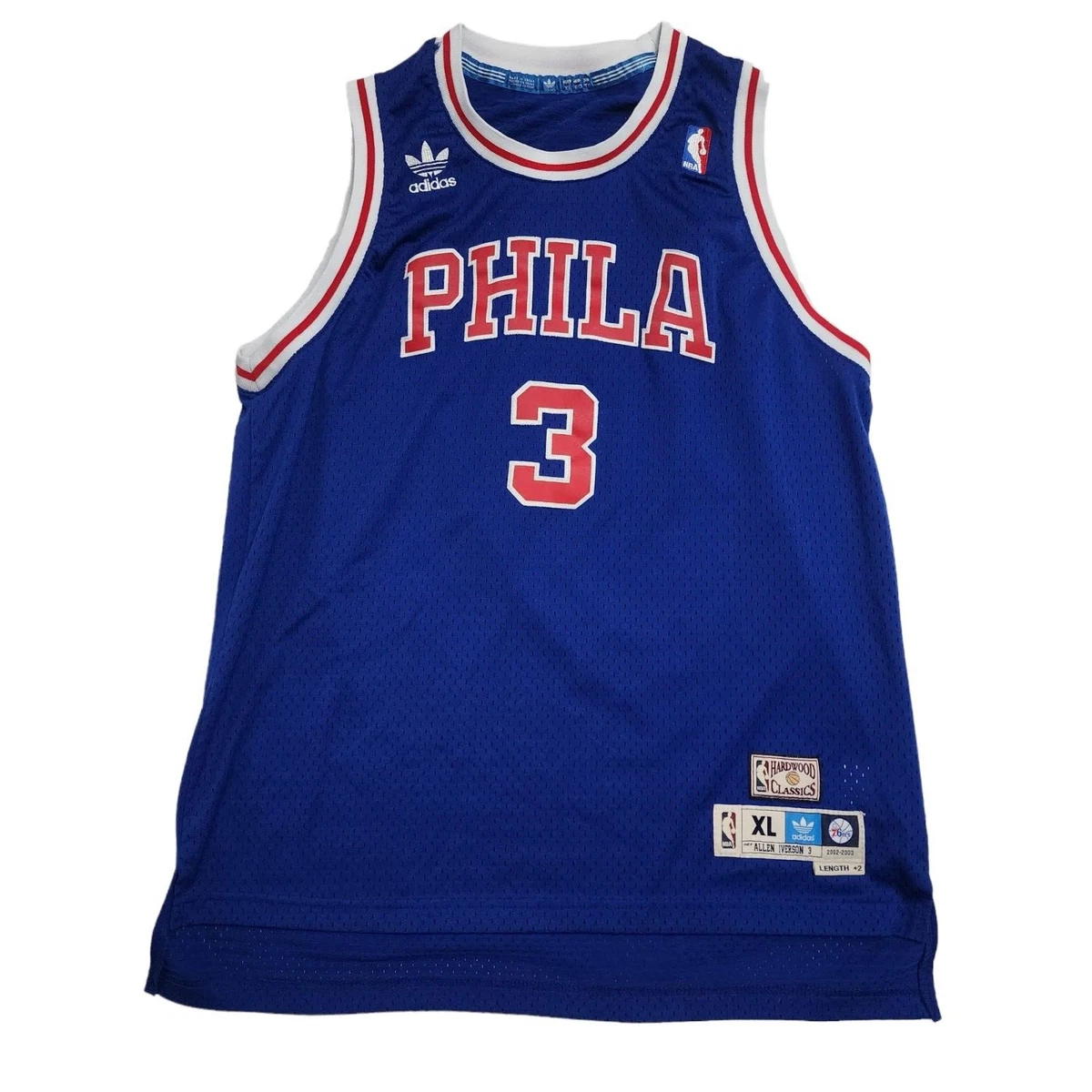 Adidas Hardwood Classics Iverson #3 Philadelphia 76ers Jersey