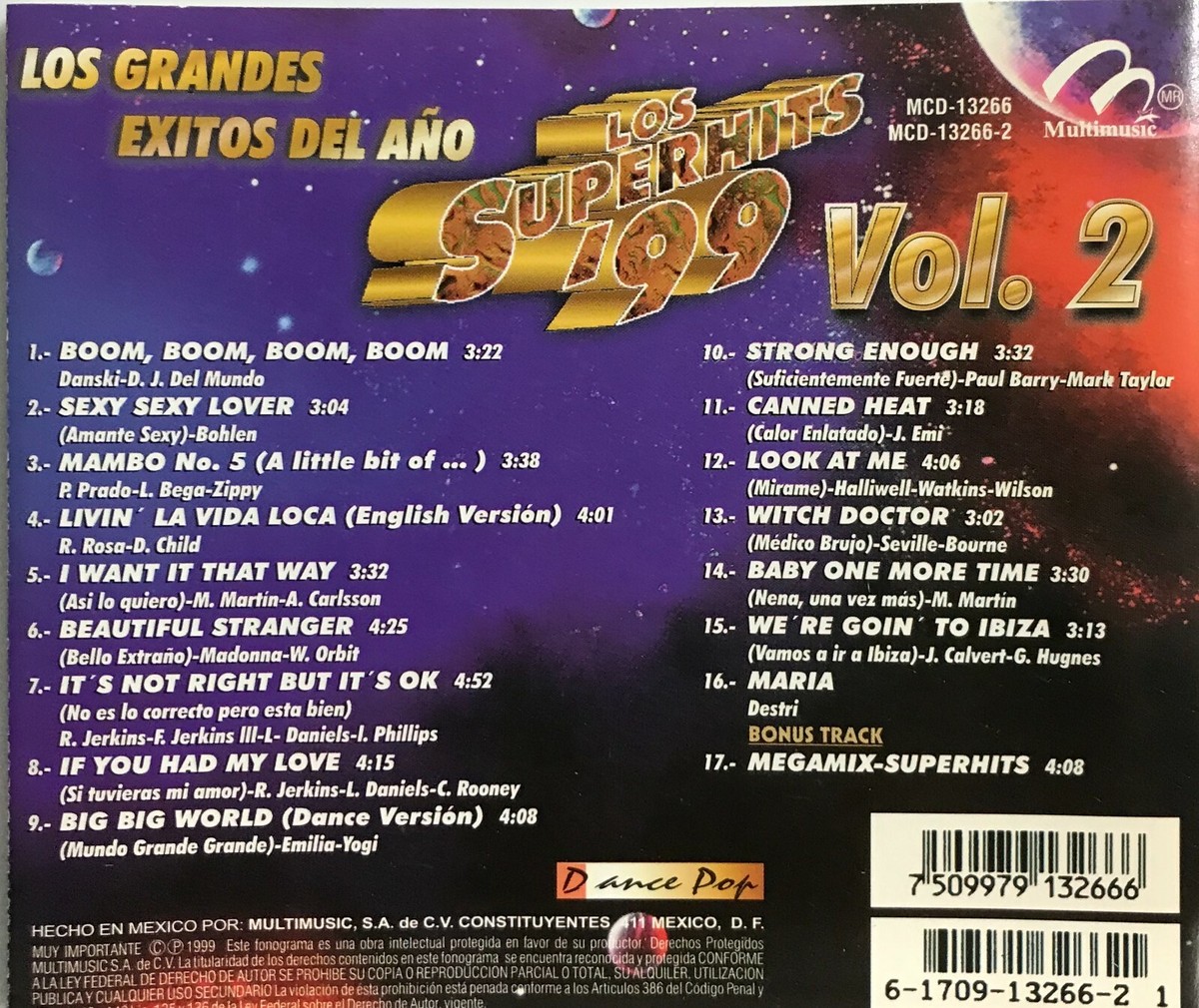 Los Super Hits 99 Cd Los Grandes Exitos Del Año Vol.2 (CD