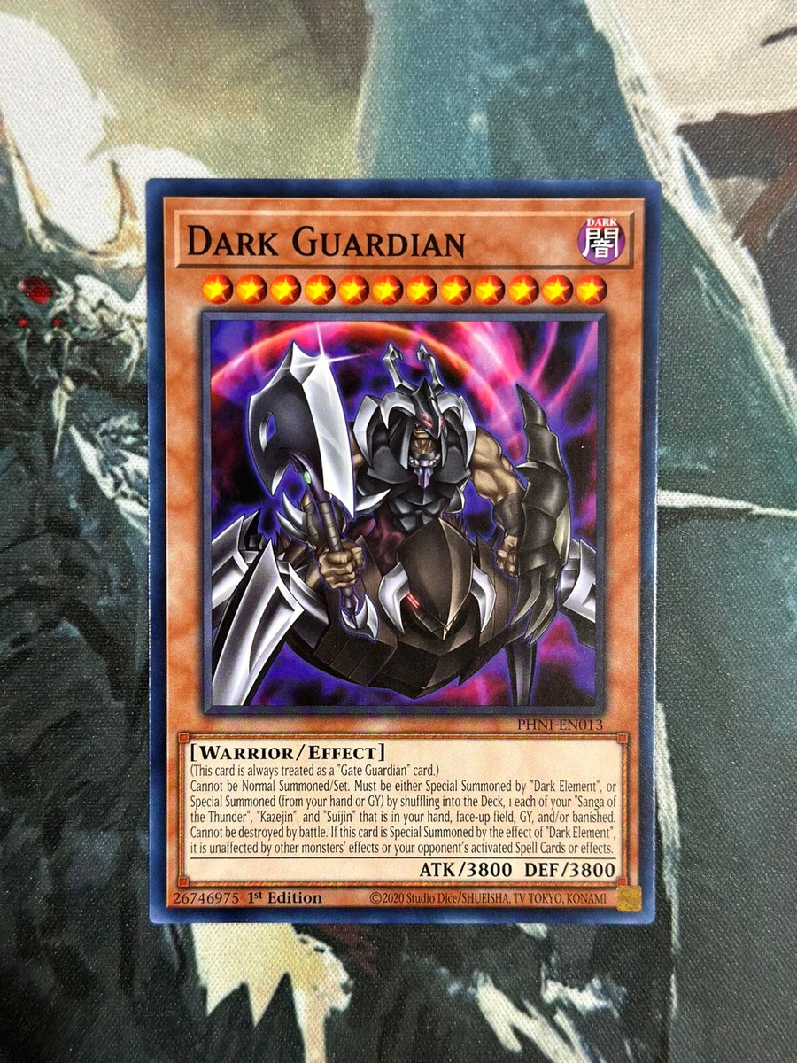 dark guardian yugioh card PHNI-EN013  Genesis TCG up cards on the field Yugioh Dark Guardian Common PHNI