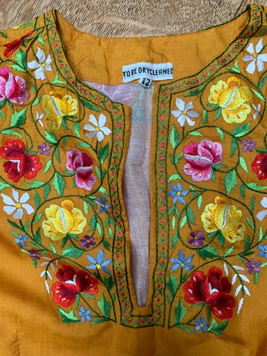 Gold Silk Indian style Shirt suitable for Boy/Girl - Picture 3 of 5