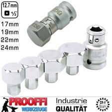 Motorrad Stecknuss Steckachse Achsenwerkzeug Innensechskant 17mm 19mm 22mm 24mm