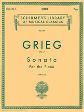 Grieg Sonata Op 7 Schirmer Piano Solo Sheet Music NEW 050256840