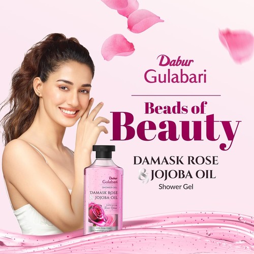 Gel doccia Gulabari - olio di rosa damascata e jojoba - 250 ml, 100% lavaggio corpo senza sapone - Foto 2 di 7