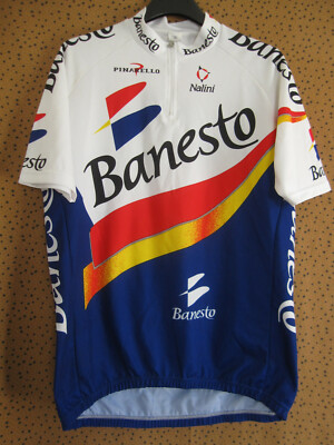 Maillot Cycliste Vintage Banesto Nalini Pinarello - Taille L - Année 2000 - Homme