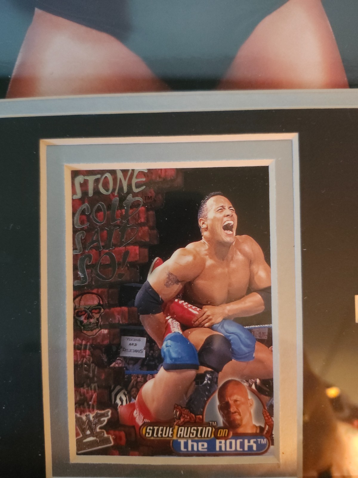 OFFICAILLY LICENSED WWE 2012 Dwayne "The Rock" Johnson Framed Pix & Card - NICE! view 2