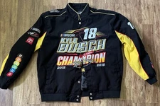 JH Design Group Nascar Kyle Busch Jacket Mens XL Two Time Champion